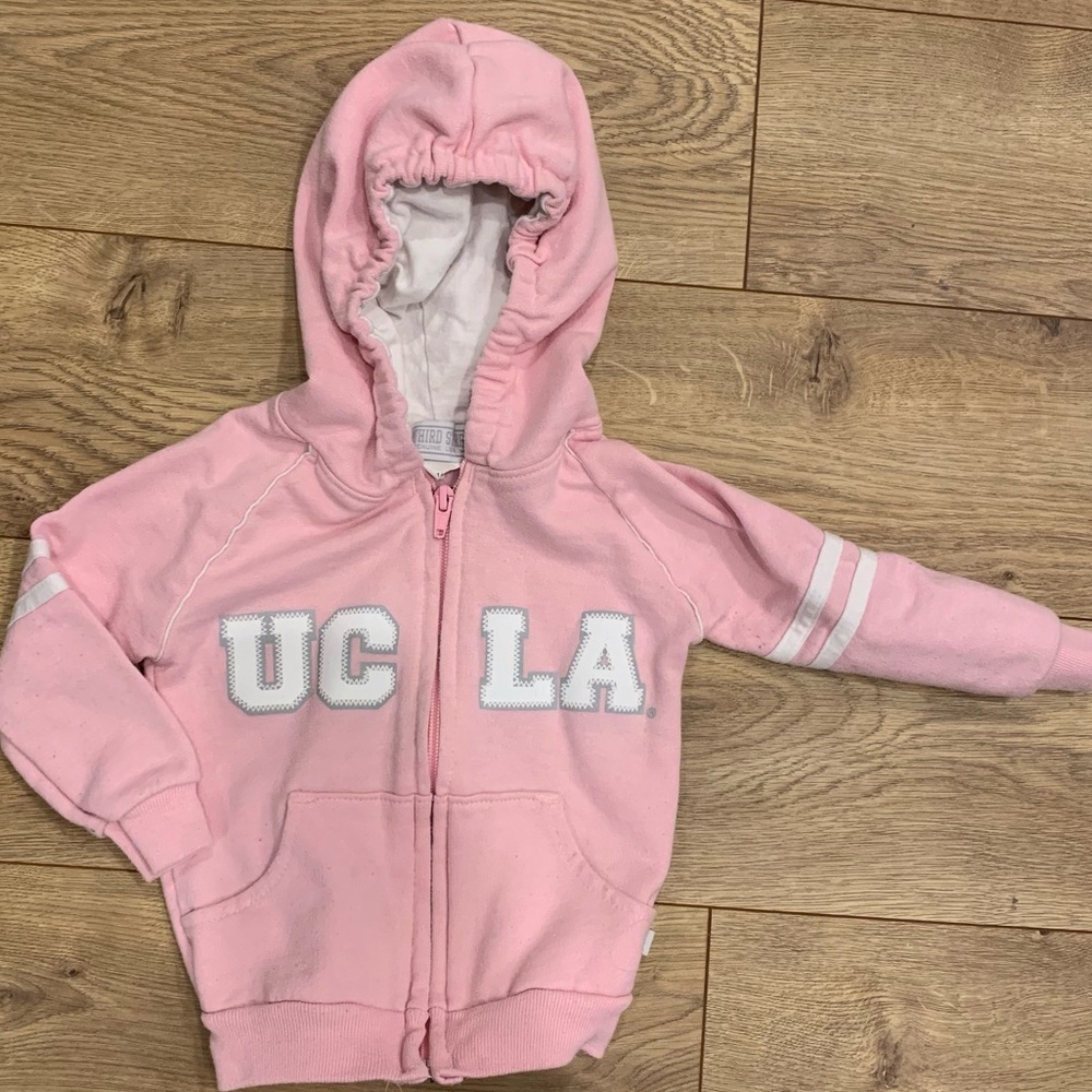 UCLA Zip Up Hoodie Pink toddler girl 18m